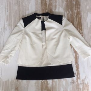 Open front swing blazer and shell